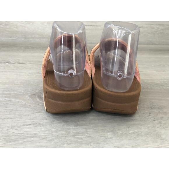 FitFlop Rokkit Womens Sandal US 6 Beige Suede Leather Toe-Post Flip Flop - Picture 3 of 7